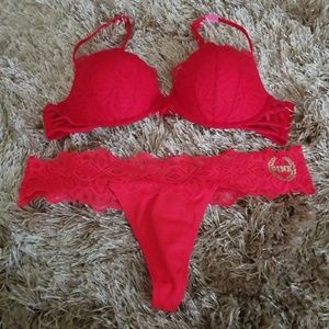 NEW PINK PUSH UP BRA & PANTY